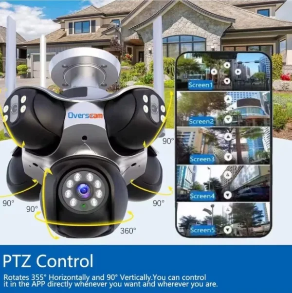 PTZ WiFi kamera sa 5 kamera, 5 ekrana 10xZoom 20MPX