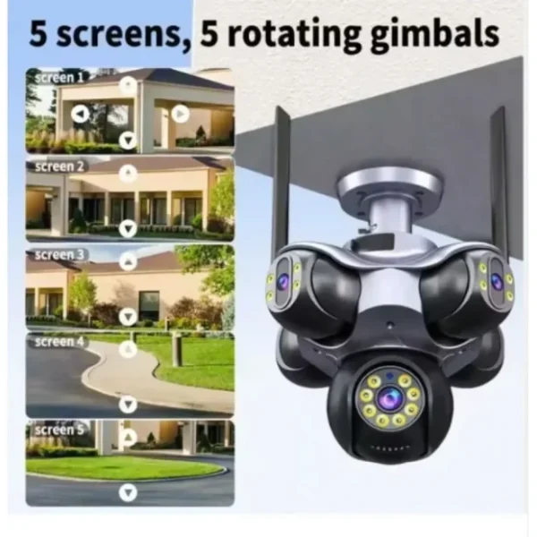 PTZ WiFi kamera sa 5 kamera, 5 ekrana 10xZoom 20MPX
