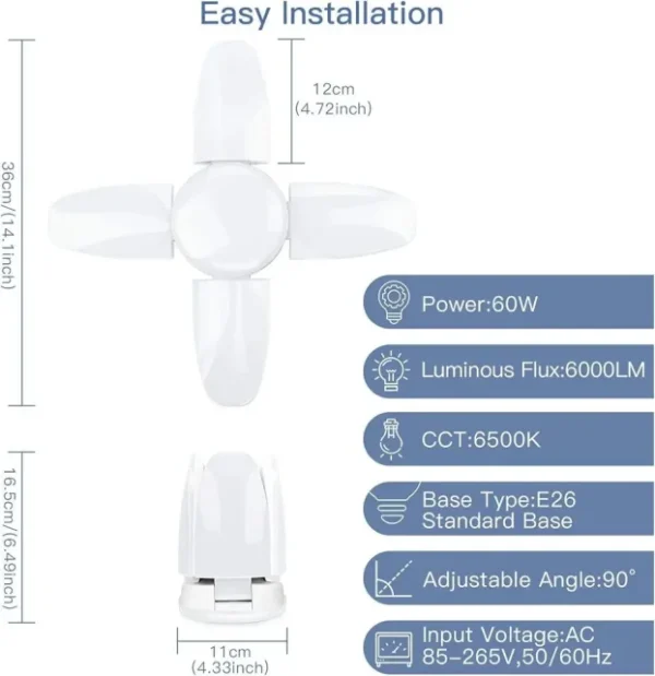 Sklopiva LED lampa 60W