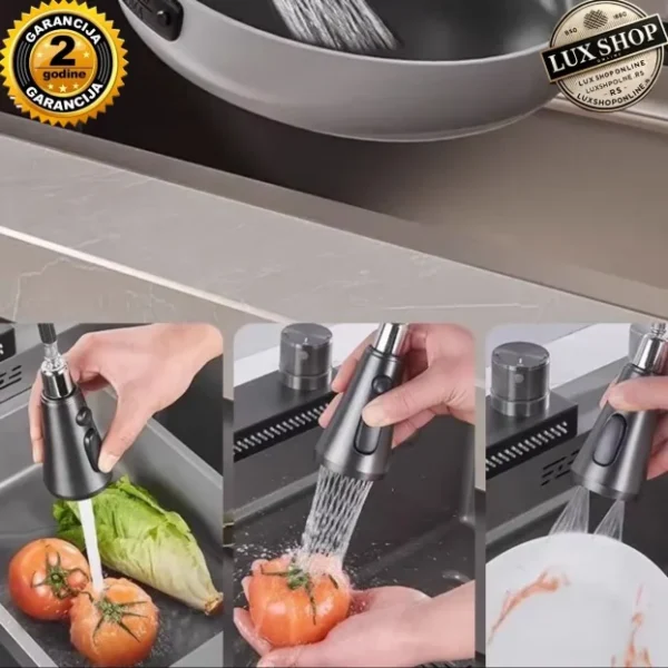 Sudopera od nerdjajuceg celika Lux model sa 6 dodataka