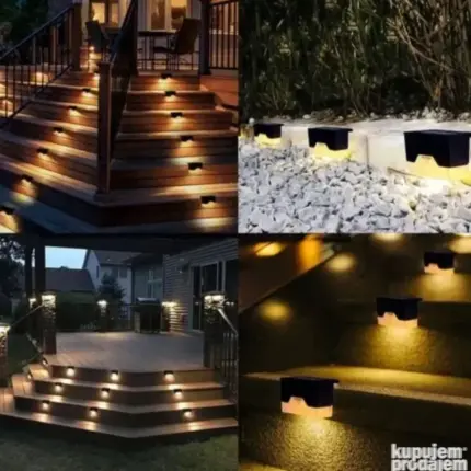 4 LED Solarne lampe za stepenište i zidove