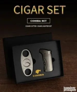 COHIBA set upaljac brener Jet Torch i Sekac za tompuse