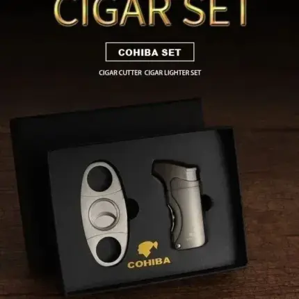 COHIBA set upaljac brener Jet Torch i Sekac za tompuse