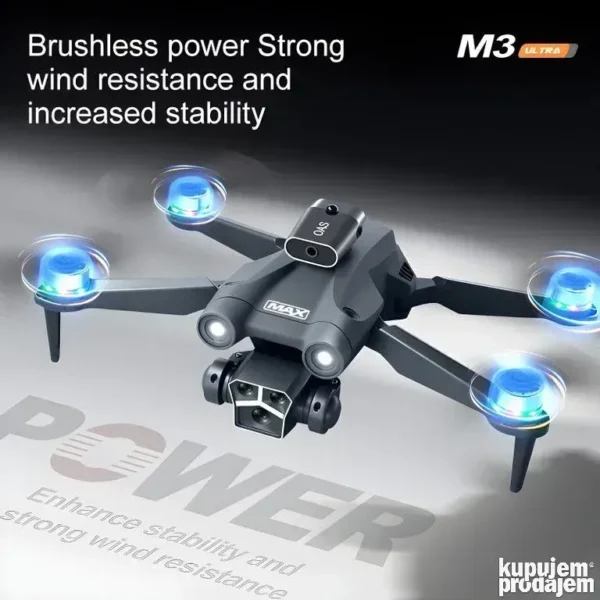 M3 Ultra dron brushless GPS 3 x FHD kamera 25min sa ekranom