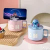 Poklon set keramička solja sa drskom i poklopcem STITCH