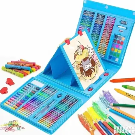 Set za crtanje sa bojicama flomasterima - Kofer za crtanje