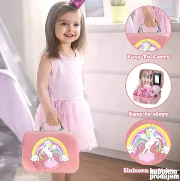 Kofer set Jednorog sa sminkom Sminka za devojcice