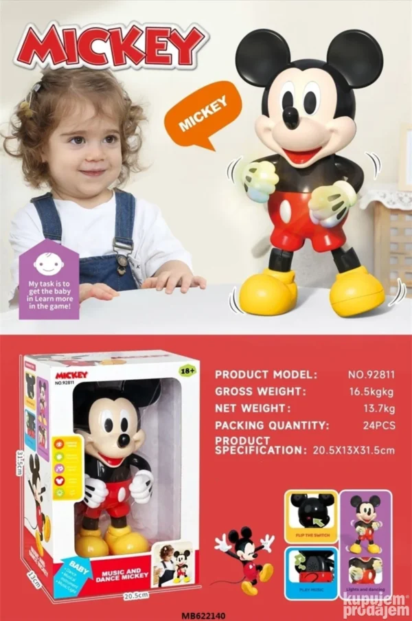 Miki Mouse sa svetlosnim i zvučnim efektima