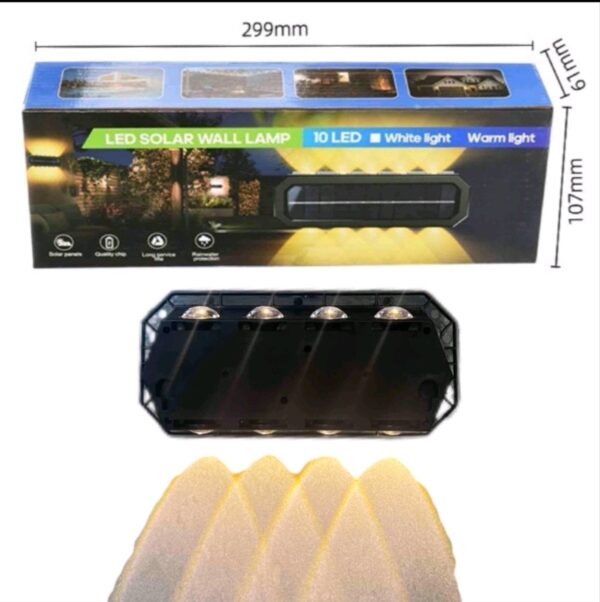 2 x LED solarna zidna lampa sa 10 LED dioda