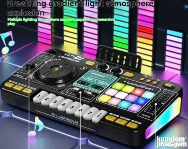 DJ Mikseta za Decu Muzička Igračka sa Svetlom i Zvukom