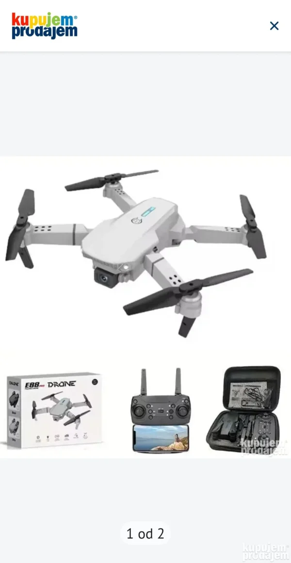 Dron pro 4K sa dve kamere E88 dron pro