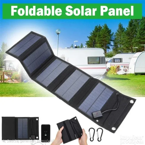 Solarni USB punjač 35w prenosivi