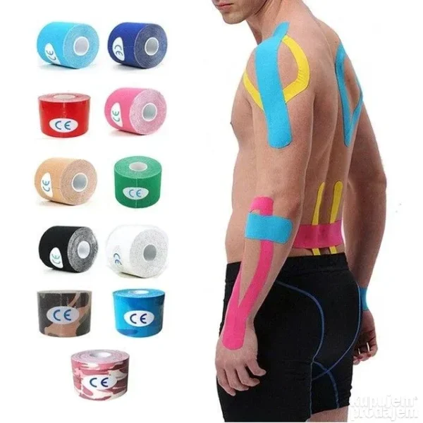 2 x KINEZI Traka ELASTIČNE Kinesio Trake Za Trening