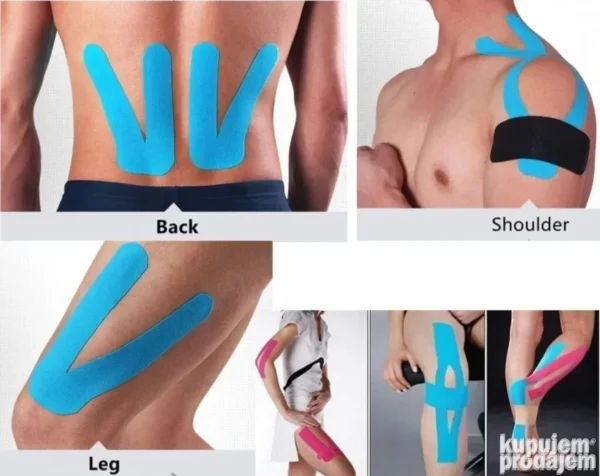 2 x KINEZI Traka ELASTIČNE Kinesio Trake Za Trening