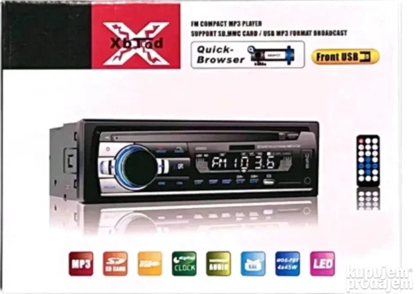 Auto radio MP3 plejer sa 2 USB ulaza
