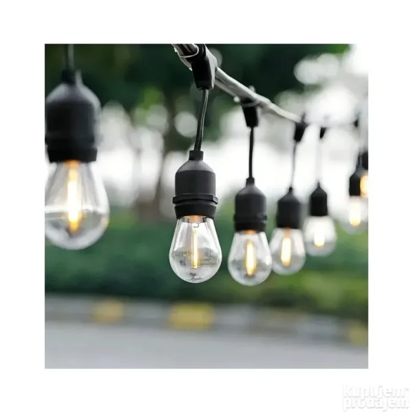 Dekorativne sijalice na kablu 10 i 20m Toplo Belo filament