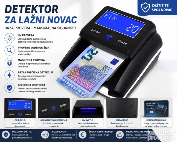 Detektor laznih novcanica Brojac Novca menjacnica trgovina