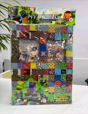 Minecraft Magnetne Kocke MY WORLD Setovi (106 i 54 kom)