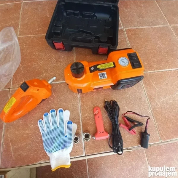 Set za auto -aku odvijac- kompresor- dizalica 5T