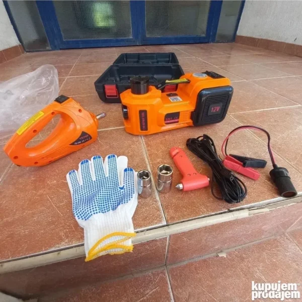 Set za auto -aku odvijac- kompresor- dizalica 5T