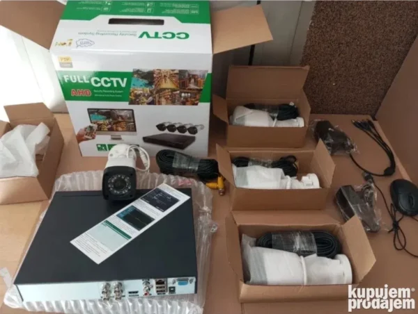 Video Nadzor AHD DVR FullHD + KOMPLET+4 Kamere za 2Mpix+80m