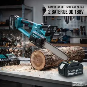 Akumulatorska motorna testera 188V 2 BATERIJE