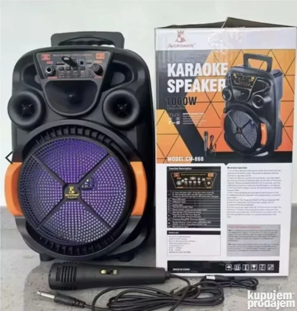bezicni-bluetooth-zvucnik-8-sa-mikrofonom-karaoke-5 Bežični Bluetooth Zvučnik 8" sa Mikrofonom – Karaoke