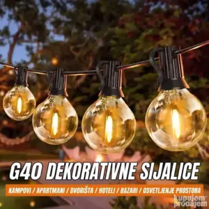 Dekorativne Sijalice za Dvorište 10m / 20 sijalica