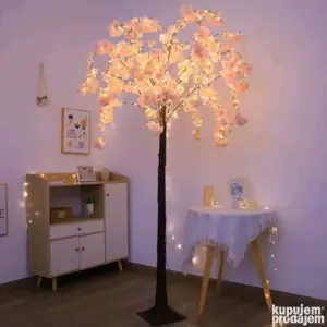 Drvo sa cvetovima trešnje i 500 LED lampica 1.5m