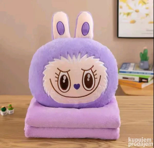 Labubu plišani jastuk sa ćebetom 2u1