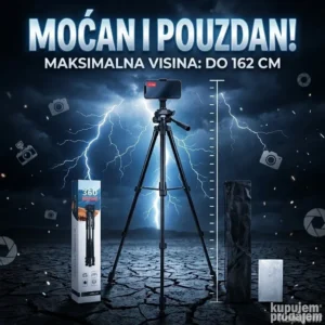 Profesionalni Podesivi Tripod za Telefon i Kameru 162 cm