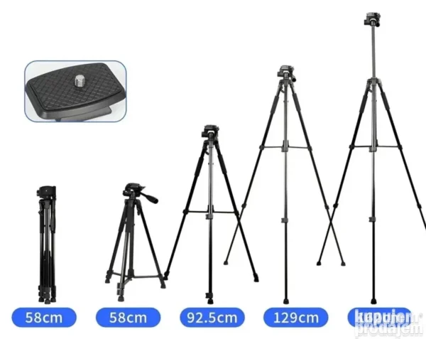 Profesionalni Podesivi Tripod za Telefon i Kameru 162 cm