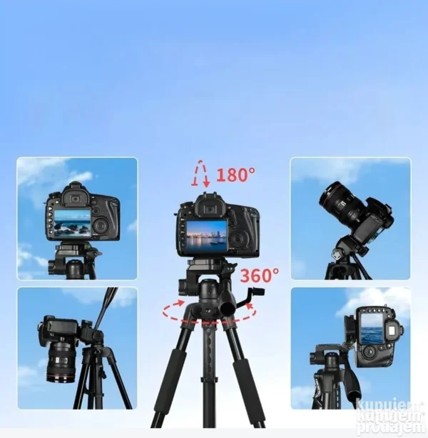Profesionalni Podesivi Tripod za Telefon i Kameru 162 cm