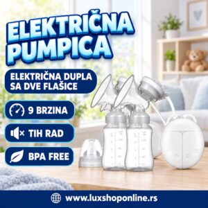 Pumpica za izmuzanje mleka | Električna dupla sa dve flašice