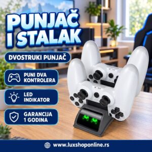 Punjac i stalak za džojstik PS4 – Dual Charger