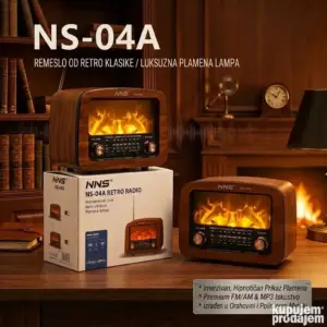 RETRO Bluetooth Radio i Luksuzna Plamena Lampa