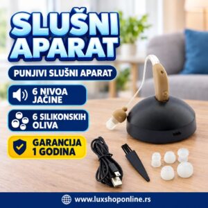 Slusni aparat na punjenje sa 6 oliva aparat za sluh punjivi