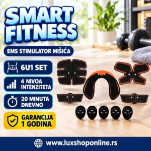 Smart Fitness 6u1 – EMS Stimulator Mišića za Celo Telo