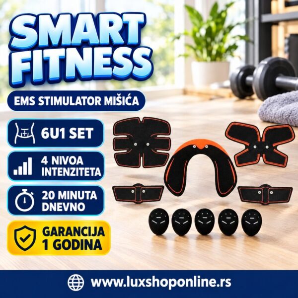 Smart Fitness 6u1 – EMS Stimulator Mišića za Celo Telo