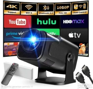 Smart projektor 1080P FHD 4K WiFi i Bluetooth