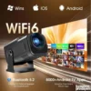 Smart projektor 1080P FHD 4K WiFi i Bluetooth