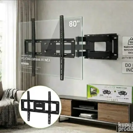 Zglobni dupli TV Nosač za Zid 40" do 80"